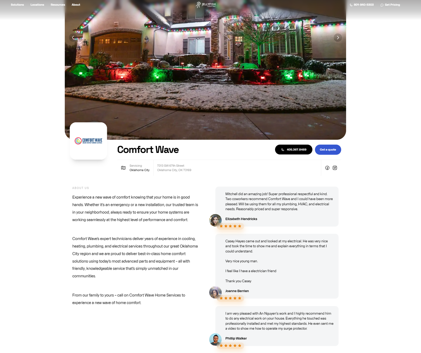 Dealer SEO Page on JellyFishLighting.com