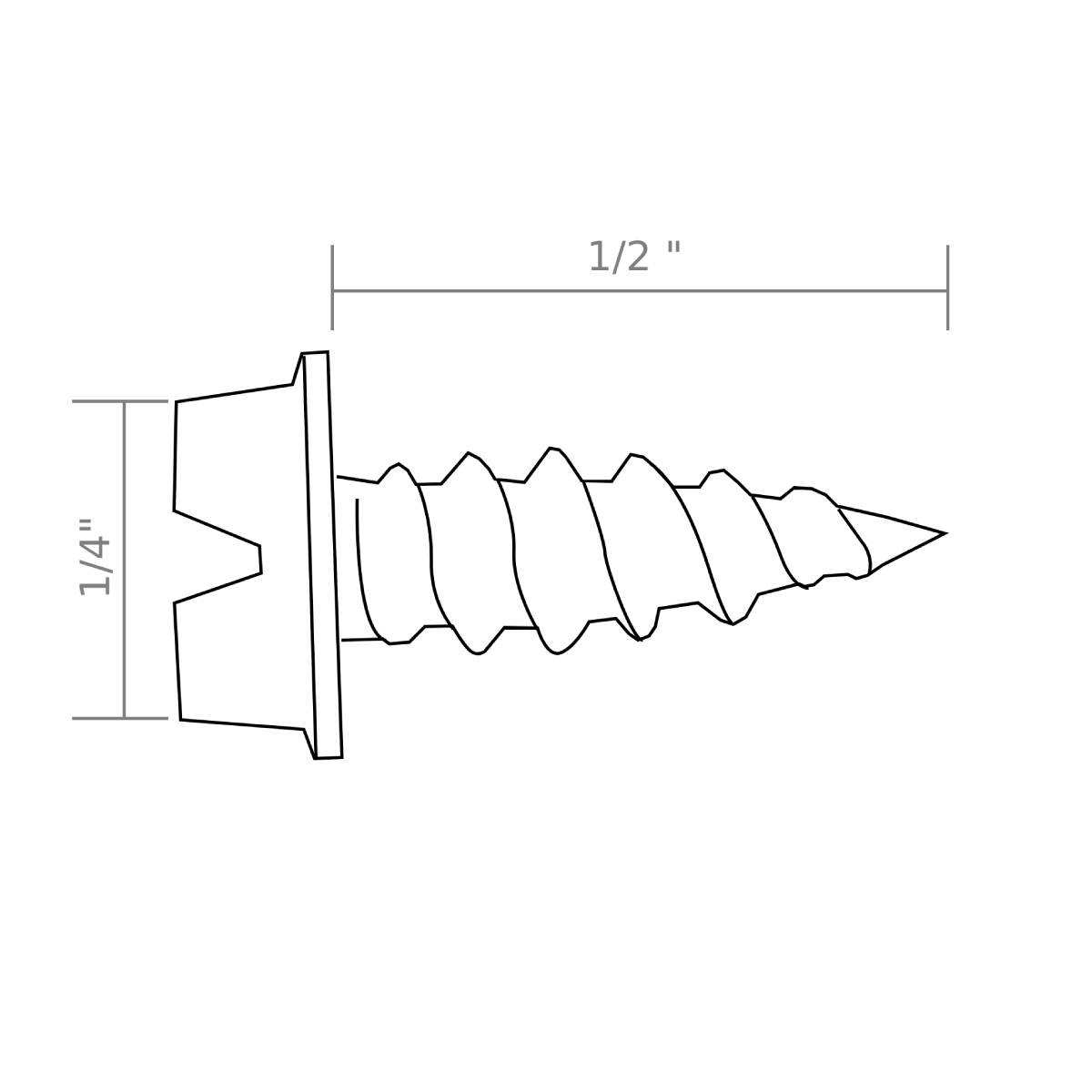 1/2 Inch Painted Zip Screws